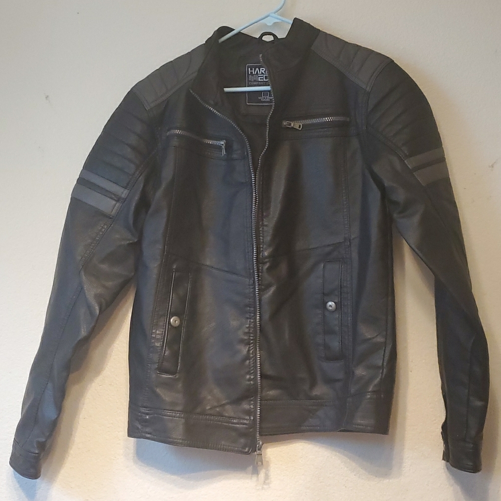 Hard Edge Faux Leather Bicycle Jacket